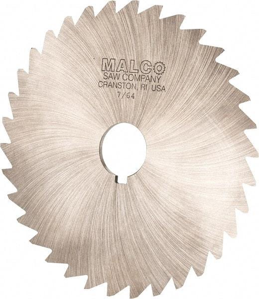 Made in USA - 6" Diam x 7/64" Blade Thickness x 1" Arbor Hole Diam, 50 Tooth Slitting and Slotting Saw - Arbor Connection, Right Hand, Uncoated, High Speed Steel, Concave Ground, Contains Keyway - Exact Industrial Supply