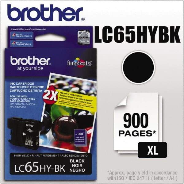 Brother - Black Ink Cartridge - Use with Brother MFC-5890CN, 5895CW, 6490CW, 6890CDW - Exact Industrial Supply