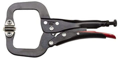 Proto - 12-19/32" OAL C-Clamp Locking Pliers - 1-11/64" Jaw Width, 3-45/64" Jaw Depth, 3-9/64" Jaw Opening, Standard Handle - Exact Industrial Supply