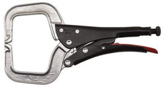 Proto - 11-3/8" OAL C-Clamp Locking Pliers - 15/32" Jaw Width, 3-9/64" Jaw Depth, 3-17/32" Jaw Opening, Standard Handle - Exact Industrial Supply