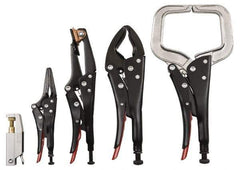 Proto - 5 Piece Welding Locking Plier Set - Comes in Plastic Pouch - Exact Industrial Supply