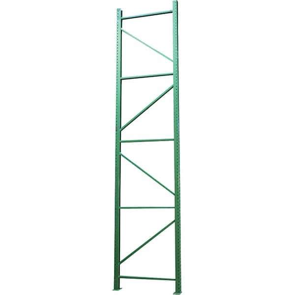 Vestil - 24,000 Lb Capacity Heavy-Duty Framing Upright Pallet Storage Rack - 42" Wide x 144" High x 42" Deep, Green - Exact Industrial Supply