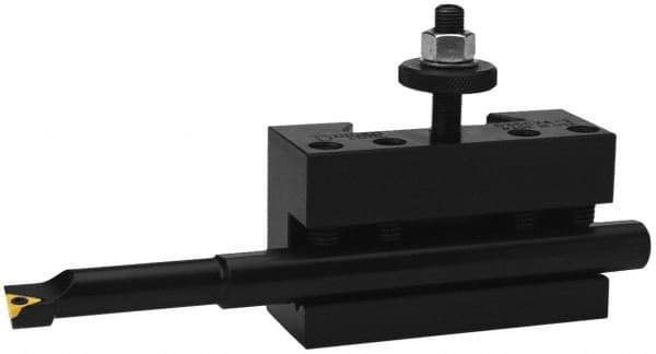 Dorian Tool - #2 Boring, Turning & Facing Tool Post Holder - 320mm Lathe Swing, 2.24" OAH x 3-1/4" OAL, 1" Max Tool Cutting Size, 44.37mm Centerline Height - Exact Industrial Supply