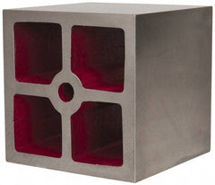 Suburban Tool - 2 Web, 5/8" Thick x 8" Wide x 8" High x 8" Deep, Machined Box Parallel - Cast Iron, Square & Parallel within 0.002" per 6", +/-0.0150" Tolerance - Exact Industrial Supply