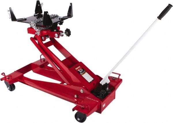 Sunex Tools - 3,000 Lb Capacity Transmission Jack - 8.62 to 36.62" High, 43-1/2" Chassis Length - Exact Industrial Supply