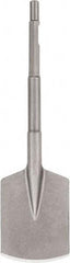 DeWALT - 4" Head Width, 4-1/2" OAL, 0.7" Shank Diam, Spade Chisel - Spline Drive, Spline Shank, Steel - Exact Industrial Supply