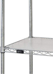 Quantum Storage - 24" Wide, Open Shelving Accessory/Component - HDPE, Polyethylene Finish, 72" Long, Use with Wire Shelving Units - Exact Industrial Supply