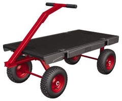 Rubbermaid - 2,000 Lb Capacity Structural Foam/Steel Wagon Truck - Structural Foam Deck, 30" OAW, Rubber Casters - Exact Industrial Supply