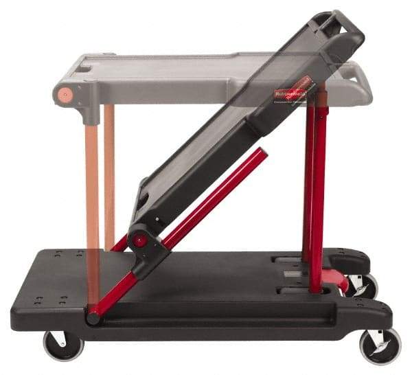 Rubbermaid - 400 Lb Capacity Plastic Convertible Utility Cart / Platform Truck - 24" OAW - Exact Industrial Supply