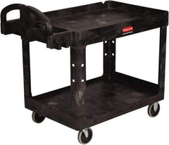 Rubbermaid - 750 Lb Capacity, 25" Wide x 53-5/8" Long x 35-3/4" High Standard Utility Cart - 2 Shelf, Plastic - Exact Industrial Supply