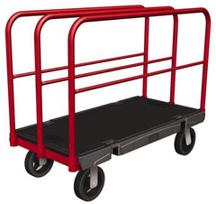 Rubbermaid - 2,000 Lb Capacity Structural Foam/Steel Panel Truck - Structural Foam Deck, 24" OAW, Polyolefin Casters - Exact Industrial Supply