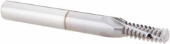 Vargus - 1/4-20, 7/16-20, 1/2-20, 3/4-20, 1-20 UNC, UNEF, UNF, 0.192" Cutting Diam, 3 Flute, Solid Carbide Helical Flute Thread Mill - Internal Thread, 0.525" LOC, 2.244" OAL, 1/4" Shank Diam - Exact Industrial Supply