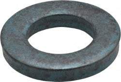 Metric Blue - M10 Screw, Alloy Steel Standard Flat Washer - 11.51mm ID x 20mm OD, 3mm Thick - Exact Industrial Supply