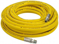 Continental ContiTech - 1/2" ID x 0.89" OD 50' Long Oil Resistant Air Hose - MNPT x MNPT Ends, 500 Working psi, -20 to 190°F, 1/2" Fitting, Yellow - Exact Industrial Supply