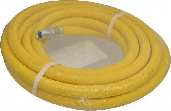 Continental ContiTech - 1/2" ID x 0.89" OD 25' Long Oil Resistant Air Hose - MNPT x MNPT Ends, 500 Working psi, -20 to 190°F, 1/2" Fitting, Yellow - Exact Industrial Supply