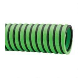 Continental ContiTech - -20 to 180°F, 2 Inch Inside x 2.4 Inch Outside Diameter, Thermoplastic Liquid Suction and Discharge Hose - Green and Black, 100 Ft. Long, 29 Vacuum Rating, 50 psi Working and 150 psi Brust Pressure - Exact Industrial Supply