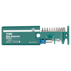 Torx Bit Selector Set T7-T40, Magnetic 1/4″ Bit Holder in Plastic Storage Box - Exact Industrial Supply