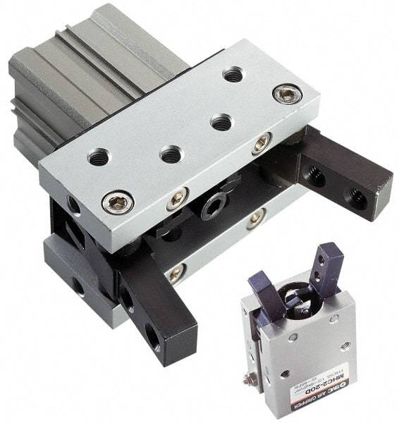 SMC PNEUMATICS - M5x0.8 Double Action Air Gripper - Internal & External Parallel Gripper, 15 to 102 psi - Exact Industrial Supply