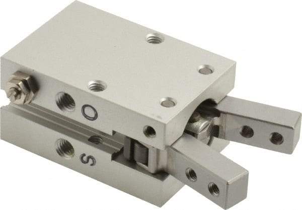 SMC PNEUMATICS - M5x0.8 Double Action Air Gripper - Internal & External Angular Gripper, 15 to 87 psi - Exact Industrial Supply