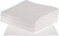 Brady SPC Sorbents - 20.5 Gal Capacity per Package, Oil Only Pad - 17" Long x 15" Wide, White, Polyester/Cotton - Exact Industrial Supply