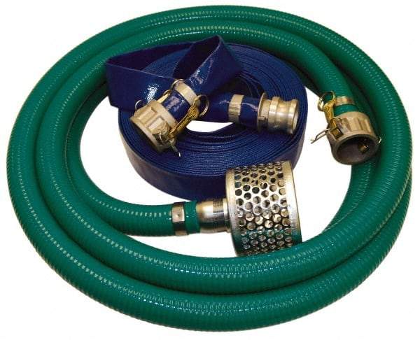Alliance Hose & Rubber - Suction and Discharge Pump Hose Kits - For Use with 2 Inch Pumps with Cam and Groove Couplings - Exact Industrial Supply