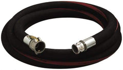 Alliance Hose & Rubber - 1-1/2" ID x 2.03" OD x 50' OAL, Cam & Groove Petroleum Transfer Hose - 150 Max Working psi, -35 to 200°F, 4" Bend Radius, 1-1/2" Fitting, Black - Exact Industrial Supply