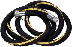 Alliance Hose & Rubber - 1" ID x 1.45" OD x 25' OAL, Cam & Groove Petroleum Transfer Hose - 250 Max Working psi, -40 to 200°F, 1" Bend Radius, 1" Fitting, Black - Exact Industrial Supply