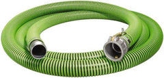 Alliance Hose & Rubber - -40 to 180°F, 6" Inside x 6-3/4" Outside Diam, Thermoplastic Rubber with Polyethylene Helix Liquid Suction & Discharge Hose - Green & Black, 20' Long, 29 Vacuum Rating, 25 psi Working & 150 psi Brust Pressure - Exact Industrial Supply