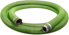 Alliance Hose & Rubber - -40 to 180°F, 6" Inside x 6-3/4" Outside Diam, Thermoplastic Rubber with Polyethylene Helix Liquid Suction & Discharge Hose - Green & Black, 20' Long, 29 Vacuum Rating, 25 psi Working & 150 psi Brust Pressure - Exact Industrial Supply