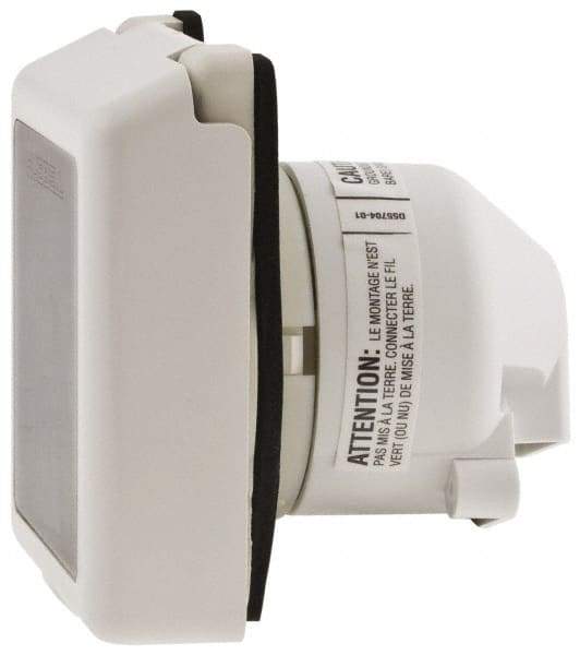 Hubbell Wiring Device-Kellems - 125/250 VAC, 50 Amp, Self Grounding Inlet - 3 Poles, 4 Wire, Male End, White - Exact Industrial Supply