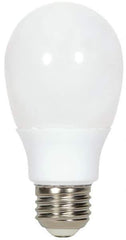 Value Collection - 9 Watt Fluorescent Residential/Office Medium Screw Lamp - 2,700°K Color Temp, 450 Lumens, A19, 6,000 hr Avg Life - Exact Industrial Supply