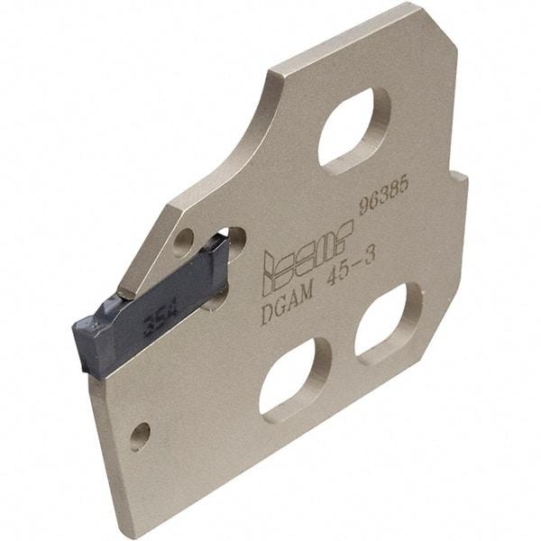 Iscar - Neutral Cut, 1/8" Insert Width, Cutoff & Grooving Support Blade for Indexables - 0.094" Head Projection - Exact Industrial Supply