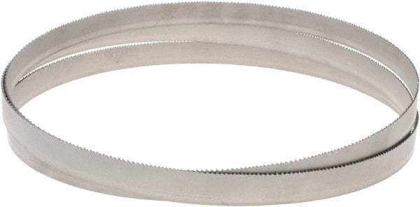 M.K. MORSE - 10 to 14 TPI, 7' 9 Long x 3/4" Wide x 0.035" Thick, Welded Band Saw Blade - Bi-Metal, Toothed Edge, Modified Raker Tooth Set, Flexible Back, Contour Cutting - Exact Industrial Supply