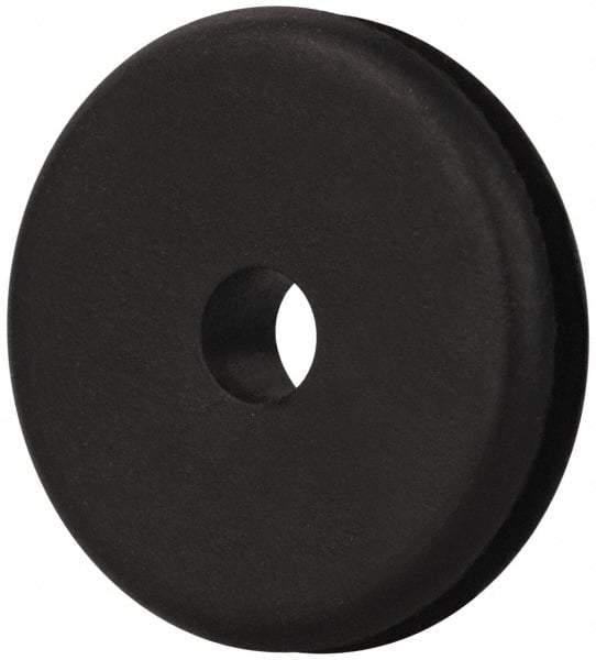Made in USA - 7/8" OD, 3/16" Thick Military Specification Grommet - Buna-N Rubber, 5/8" Slot Diam x 1/16" Slot Width - Exact Industrial Supply