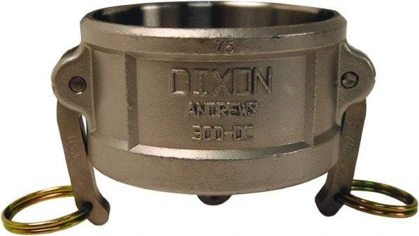 Dixon Valve & Coupling - 1" Stainless Steel Cam & Groove Suction & Discharge Hose Dust Cap For Use with Adapters - Part DC, 250 Max psi - Exact Industrial Supply