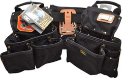 CLC - 29 to 46" Waist Tool Belt - 17 Pocket, 5" Wide, Black, Nylon - Exact Industrial Supply
