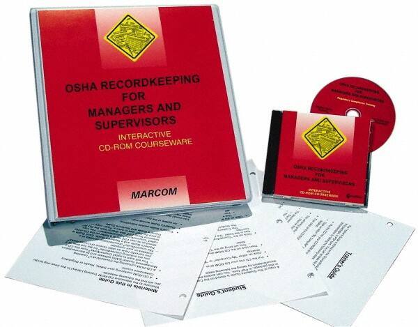 Marcom - OSHA Recordkeeping for Managers & Supervisors, Multimedia Training Kit - 45 min Run Time CD-ROM, English & Spanish - Exact Industrial Supply