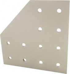 80/20 Inc. - 160mm Wide, Open Shelving Accessory/Component - Aluminum, Clear Anodized Finish, 160mm Long, Use with 40 Series & Bolt Kit 75-3422 - Exact Industrial Supply