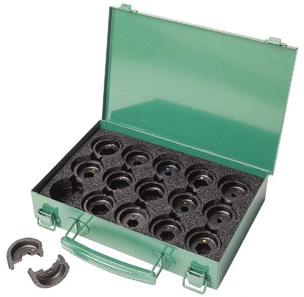 Greenlee - 8 AWG - 2/0 AWG Crimping Die Set - Use with Mfr's # EK410L11 - Exact Industrial Supply