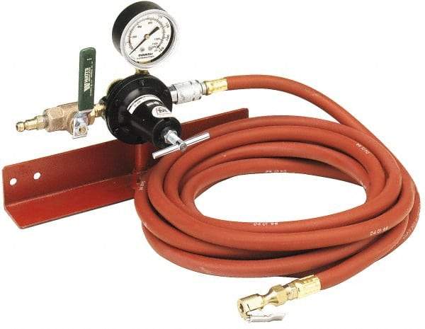 Myers Tire Supply - Air Compressor Automatic Tire Inflator Tool - 160 psi, Consists of Wall Mounting Bracket, Adjustable Pressure Gauge, On/Off Lever, 20' Air Hose, Clip-On Chuck - Exact Industrial Supply