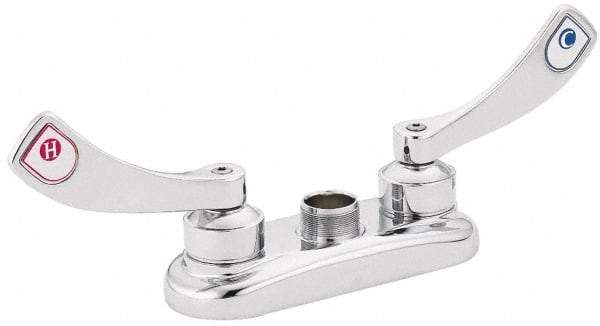 Moen - Wrist Blade Handle, Commercial Bathroom Faucet - Two Handle, No Drain, No Spout - Exact Industrial Supply