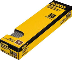 DeWALT - 18 Gauge 1" Long Finishing Nails for Power Nailers - Steel, Bright Finish, Smooth Shank, Straight Stick Collation, Brad Head, Chisel Point - Exact Industrial Supply