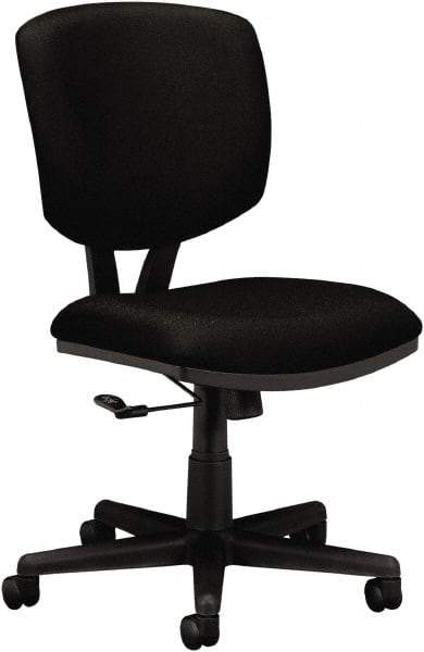 Hon - 40" High Task Chair - 25-3/4" Wide x 25-3/4" Deep, 100% Polyester Seat, Black - Exact Industrial Supply
