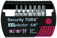 7 Piece - IPR8; IPR10; IPR15; IPR20; IPR25; IPR27; IPR30 Insert Bits - Quick Release Holder - Security TorxPlus Selector Bit Set Plastic XSelector Storage Box - Exact Industrial Supply