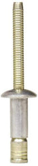 RivetKing - Size 810 Dome Head Aluminum Structural with Locking Stem Blind Rivet - Aluminum Mandrel, 0.08" to 5/8" Grip, 0.53" Head Diam, 0.257" to 0.261" Hole Diam, 0.847" Length Under Head, 1/4" Body Diam - Exact Industrial Supply