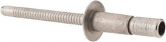 RivetKing - Size 64 Dome Head Stainless Steel Structural with Locking Stem Blind Rivet - Stainless Steel Mandrel, 0.062" to 0.27" Grip, 0.4" Head Diam, 0.194" to 0.204" Hole Diam, 0.416" Length Under Head, 3/16" Body Diam - Exact Industrial Supply