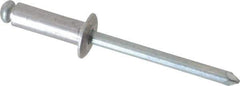 RivetKing - Dome Head Aluminum Peel Blind Rivet - Steel Mandrel, 0.157" to 0.315" Grip, 0.315" Head Diam, 0.165" Max Hole Diam, 0.472 to 0.511" Length Under Head, 5/32" Body Diam - Exact Industrial Supply
