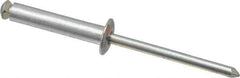 RivetKing - Dome Head Aluminum Peel Blind Rivet - Steel Mandrel, 0.157" to 0.69" Grip, 0.315" Head Diam, 0.165" Max Hole Diam, 0.787 to 0.826" Length Under Head, 5/32" Body Diam - Exact Industrial Supply