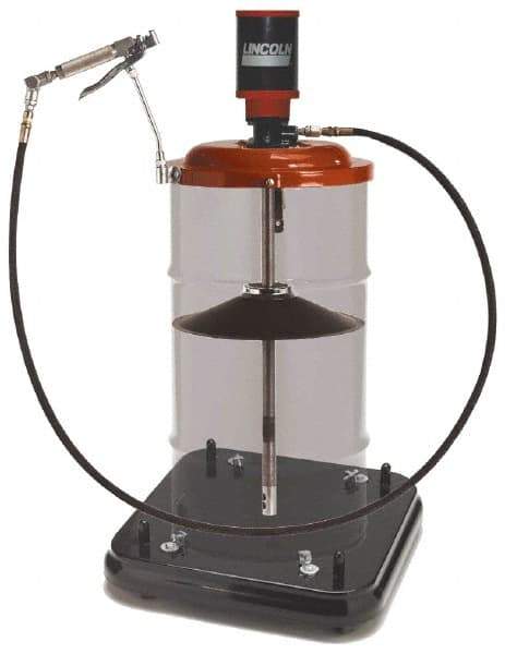 Lincoln - Grease Lubrication 168 Cu In/min Flow Aluminum Air-Operated Pump - For 120 Lb Container - Exact Industrial Supply