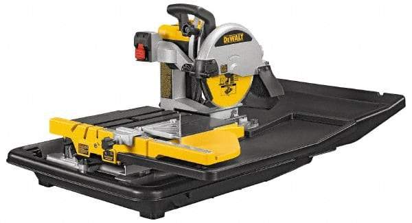 DeWALT - 10" Blade Diam, Tile Saw - 4,200 RPM, 34" Table Depth x 26" Table Width, 120 Volts, 15 Amps - Exact Industrial Supply